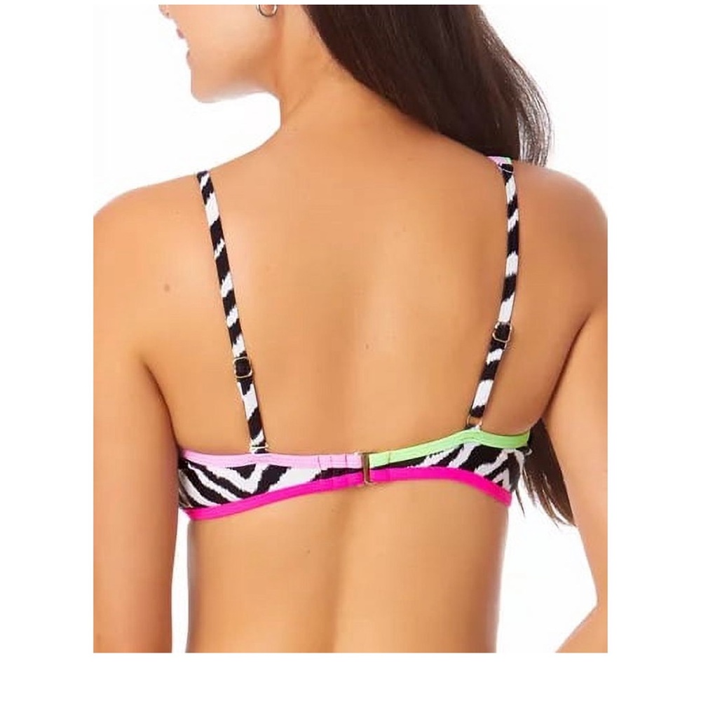 Zebra Printed One Shoulder Bikini Top - Picture 4 of 4